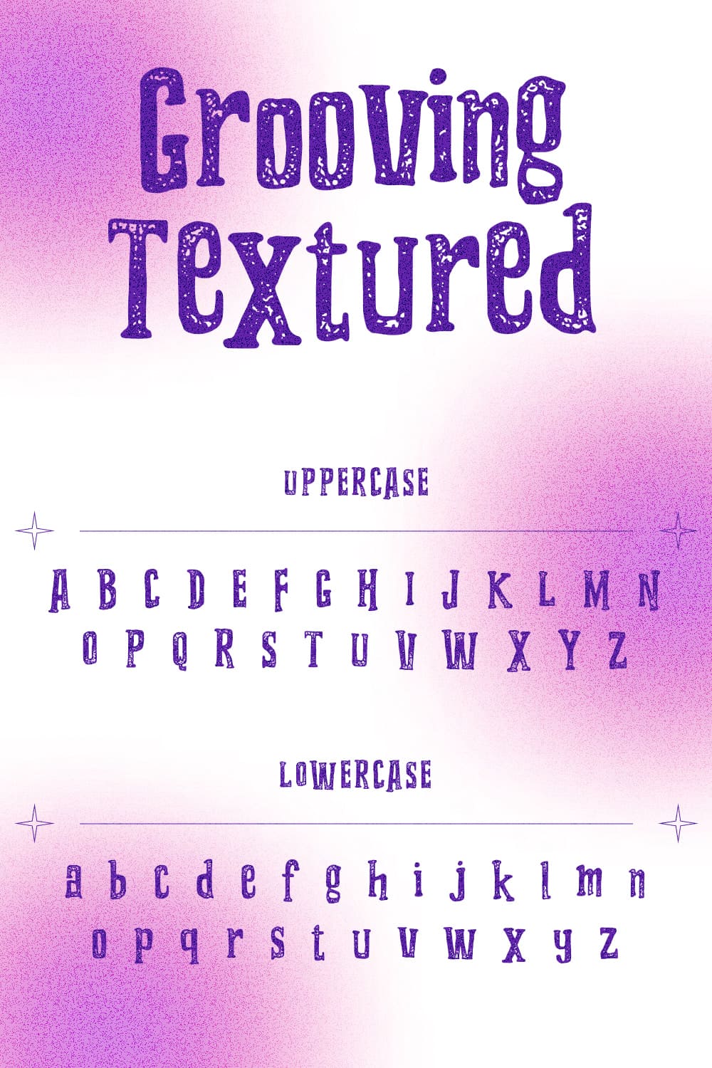 Grooving Textured Free Distressed Font MasterBundles Pinterest uppercase and lowercase preview.