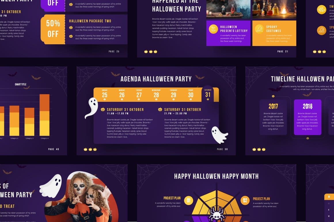 Halloween Party Powerpoint Template preview 3.