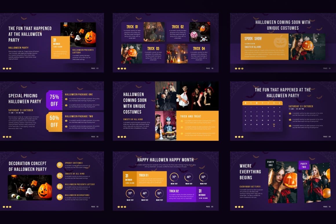 Halloween Party Powerpoint Template preview 5.