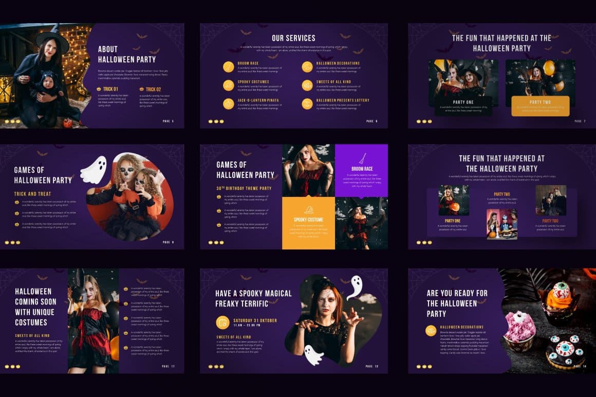 Halloween Party Powerpoint Template preview 7.