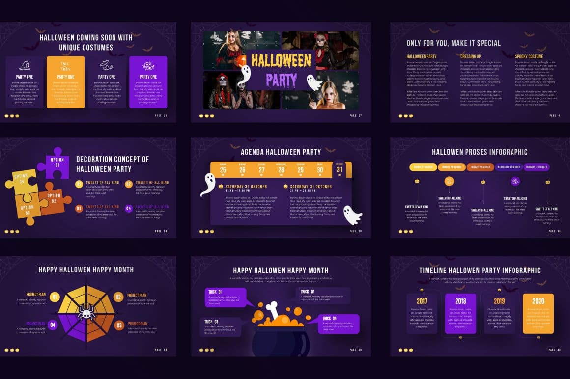 Halloween Party Powerpoint Template preview 8.