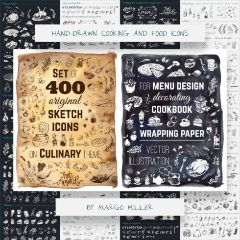 Hand-drawn Cooking and Food Icons main cover.
