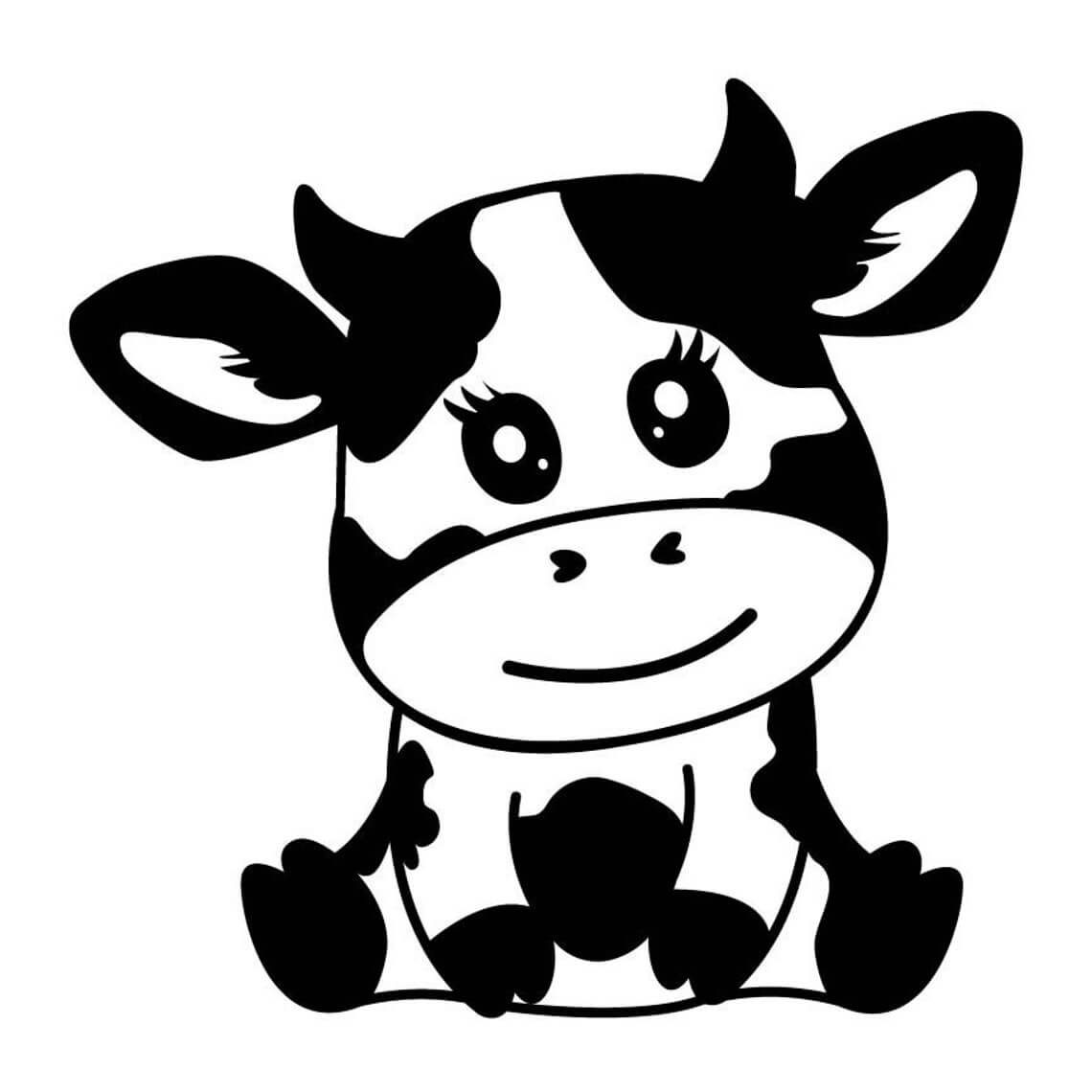 Cute little cow baby picture.