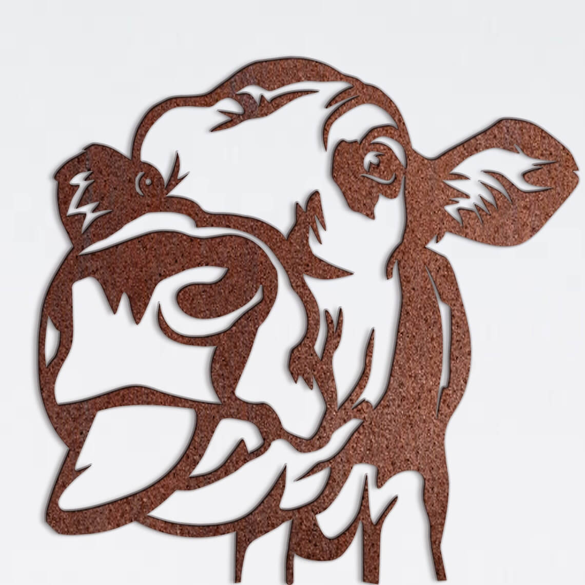 Brown picture of a cow.
