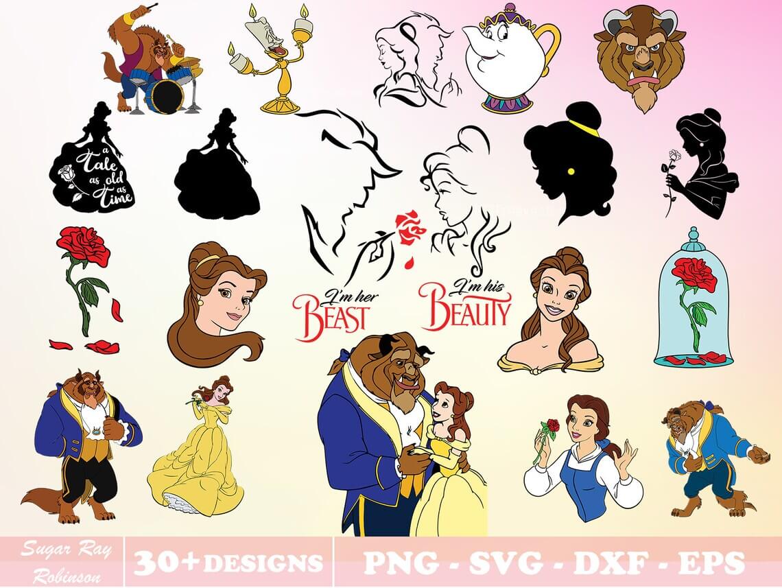 The characters of the favorite fairy tale are beauty and beast.