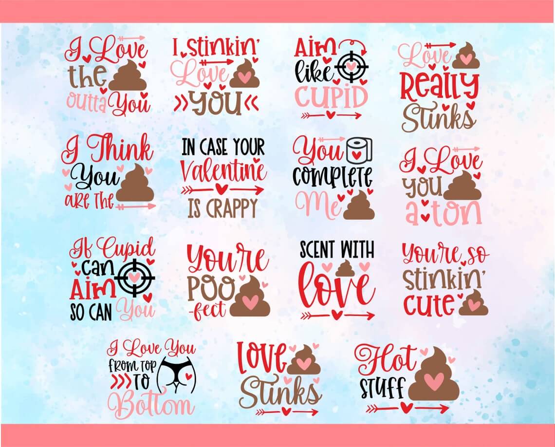 All Inscription of Valentines Toilet Paper.