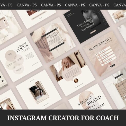 Instagram Creator For Coach CANVA PS main cover.