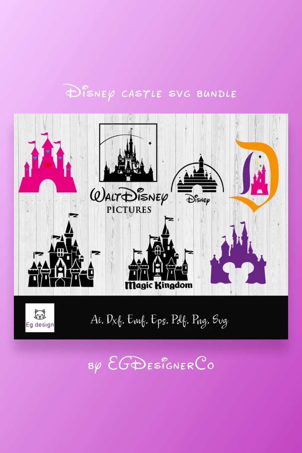Magic Disney Castle SVG Bundle Pinterest.