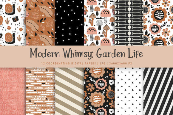 12 Coordinating Digital Papers.