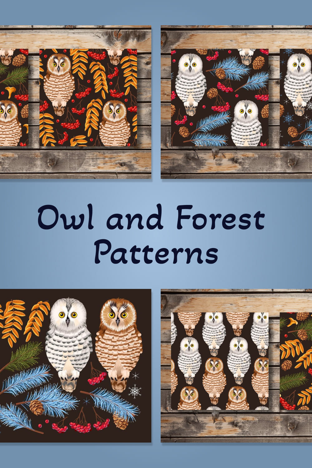 Owl and Forest Patterns 04.