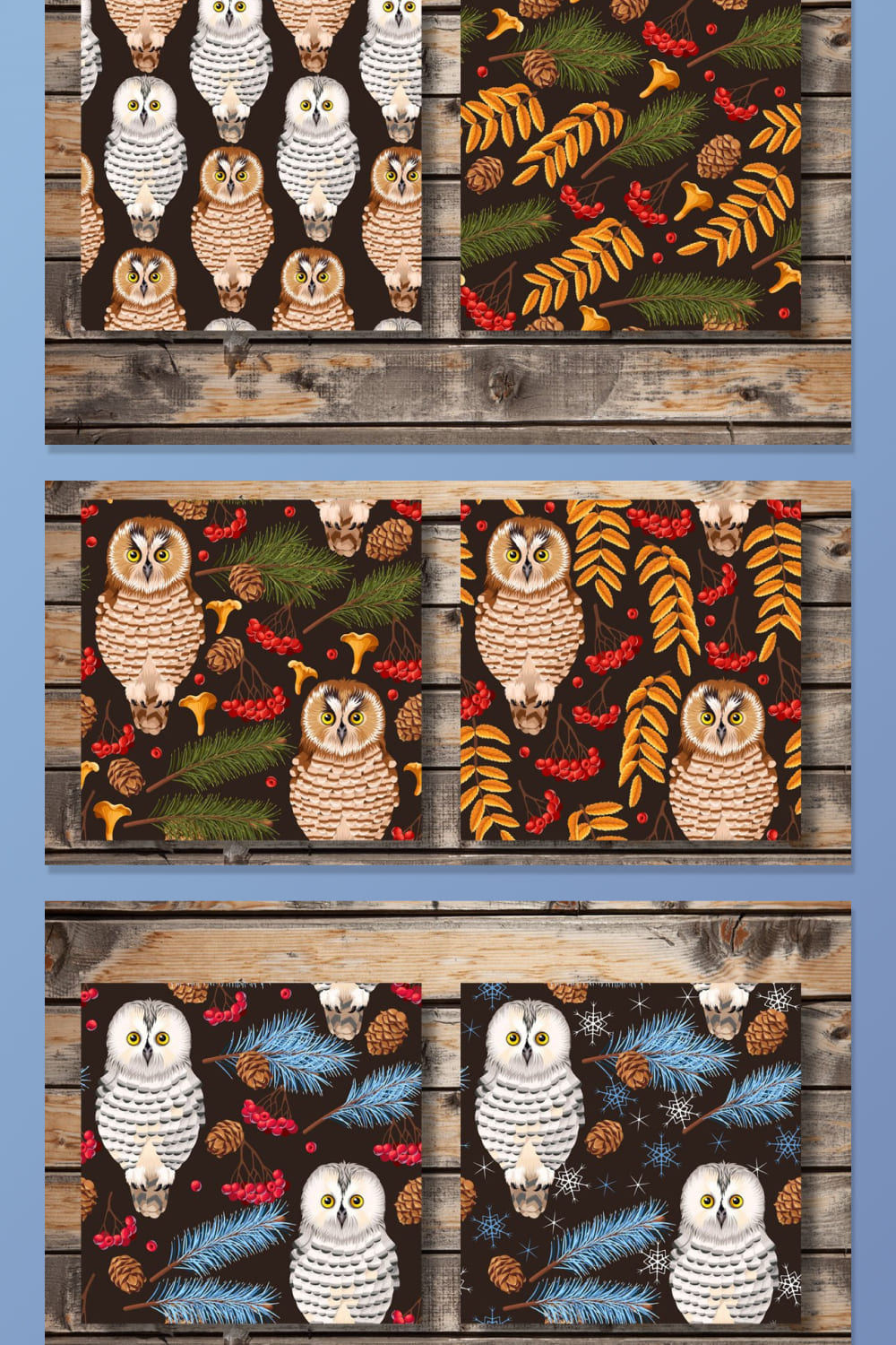 Owl and Forest Patterns 05.