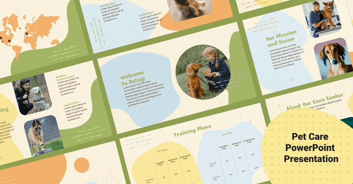 Pet Care PowerPoint Presentation Collage Photo.