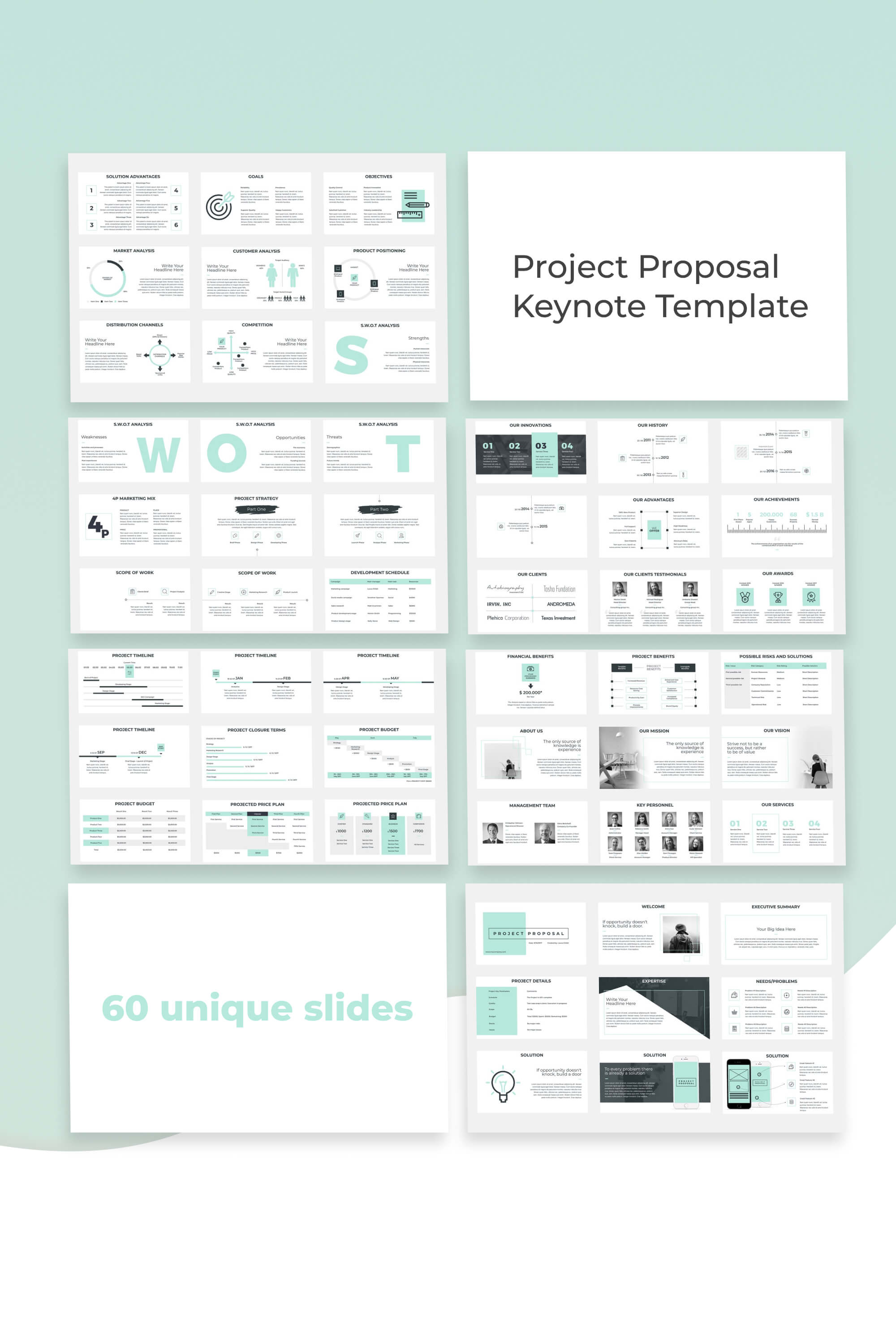 Pinterest proposal keynote template.