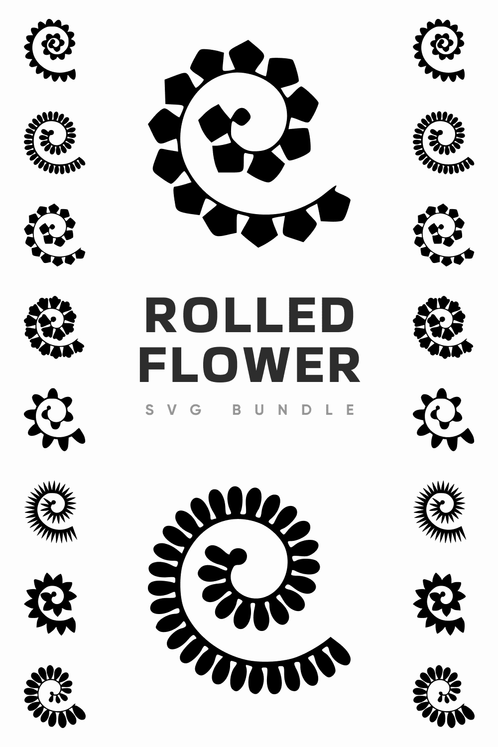 rolled flower svg bundle pinterest image.