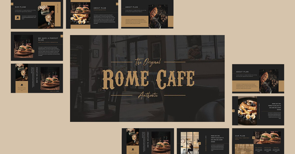 Rome cafe style for presentations.