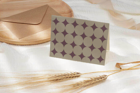 Using Seamless Hand Drawn Polka Dot Patterns 1 in Design of Envelope.