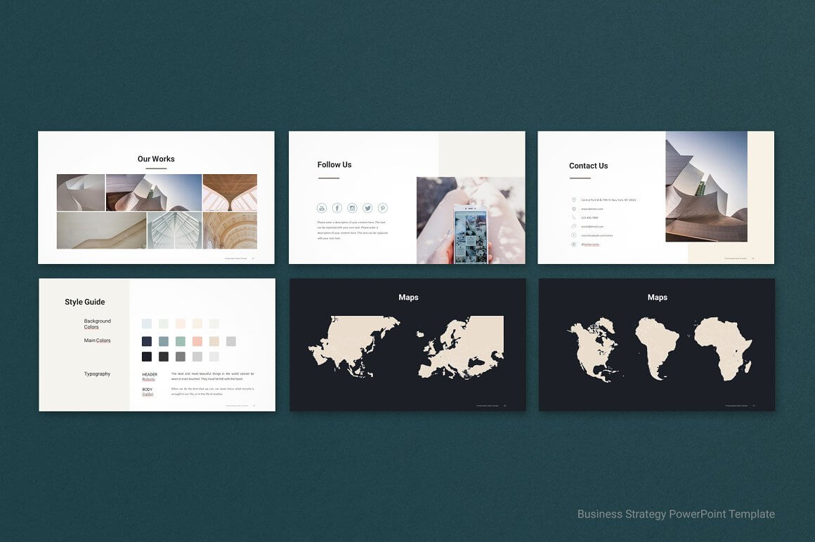 Style Guide of Business Strategy Powerpoint Template.