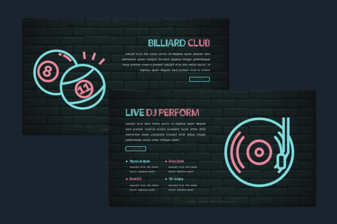 Billiard Club and Live DJ Perform.