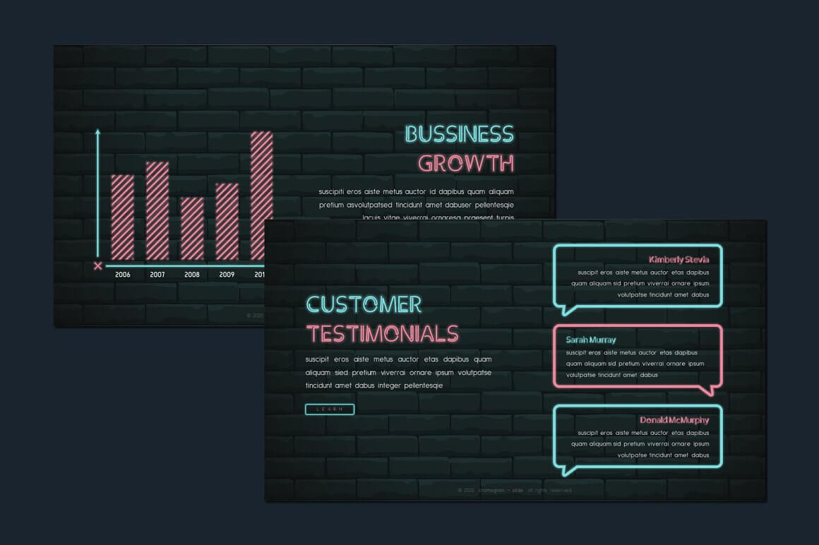 Bussiness Growth and Customer Testimonials.