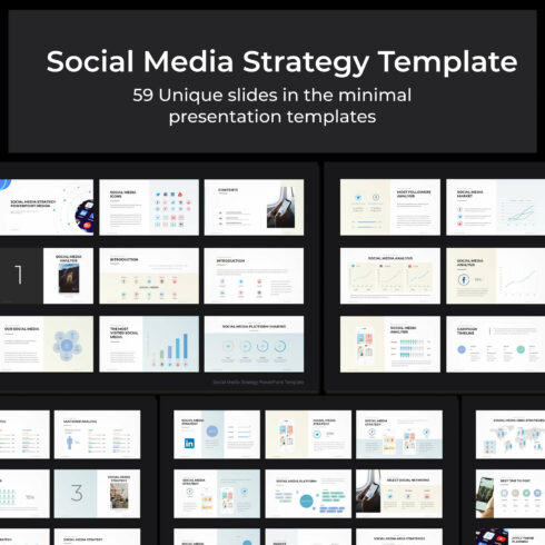 59 Unique Slides in the Minimal Presentation Templates.