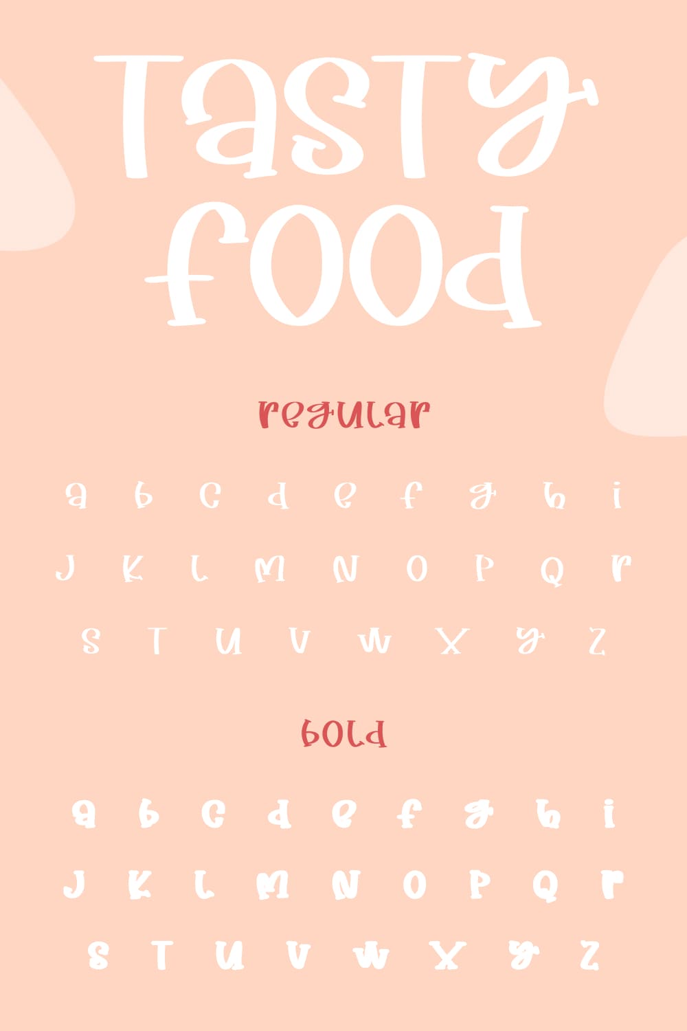 Tasty food Thanksgiving font Pinterest regular and bold preview.