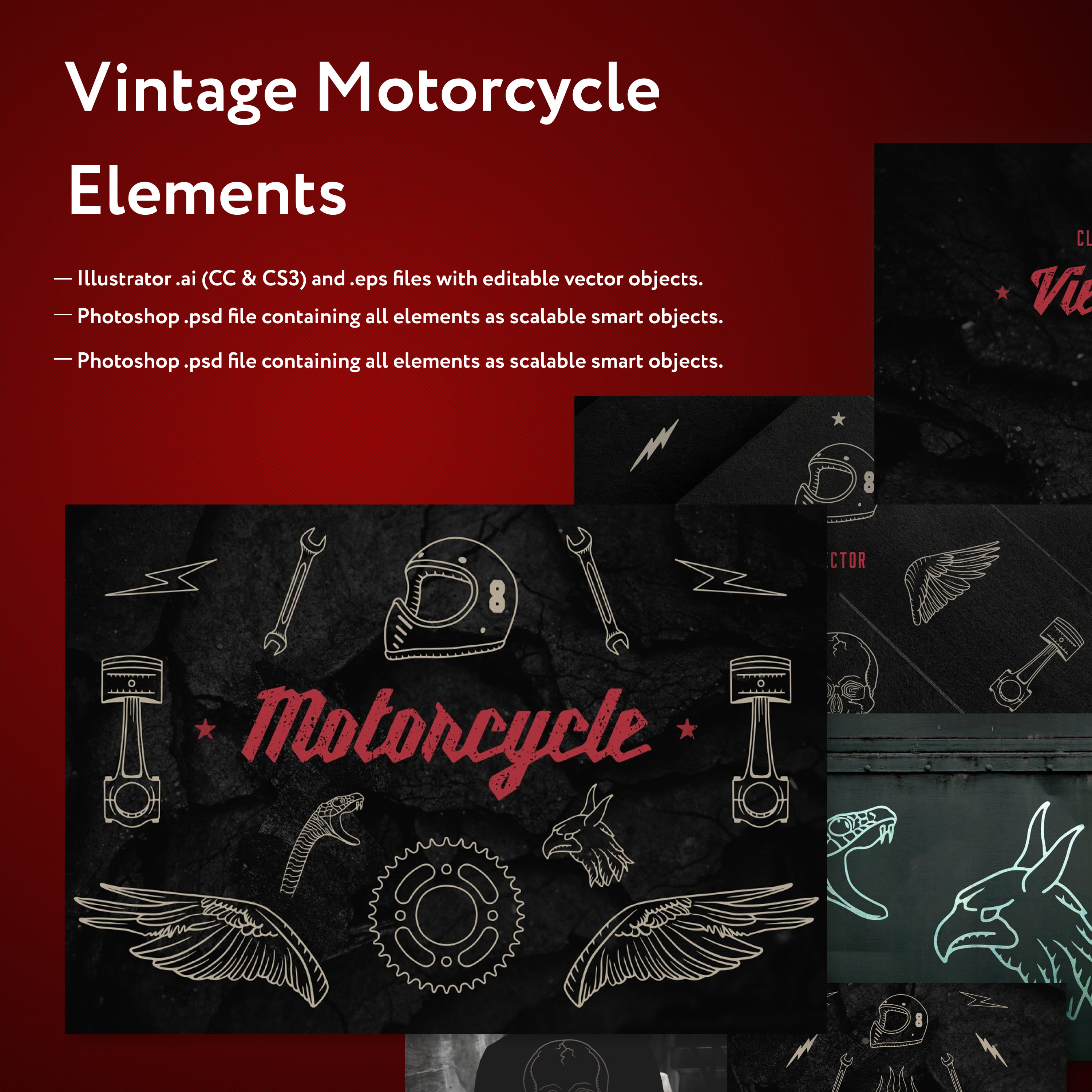 vintage motorcycle elements 1500x1500 1.