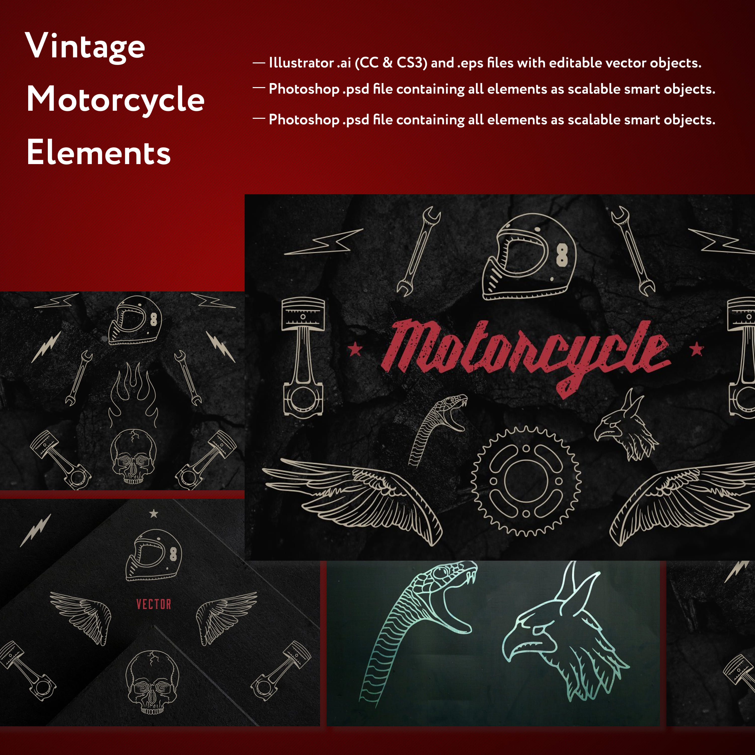 vintage motorcycle elements 1500x1500 2.