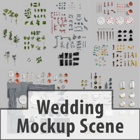 Wedding Mockup Scene Creator Bundle main cover.