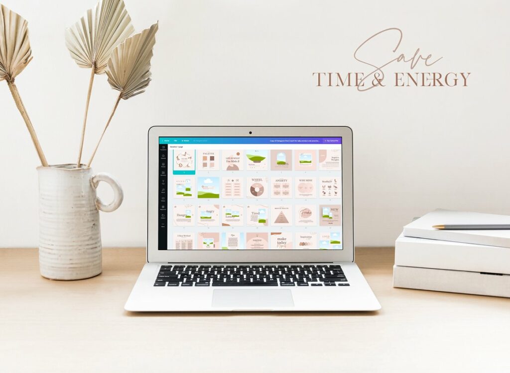 Wellness Instagram Creator CANVA PS save time and energy.