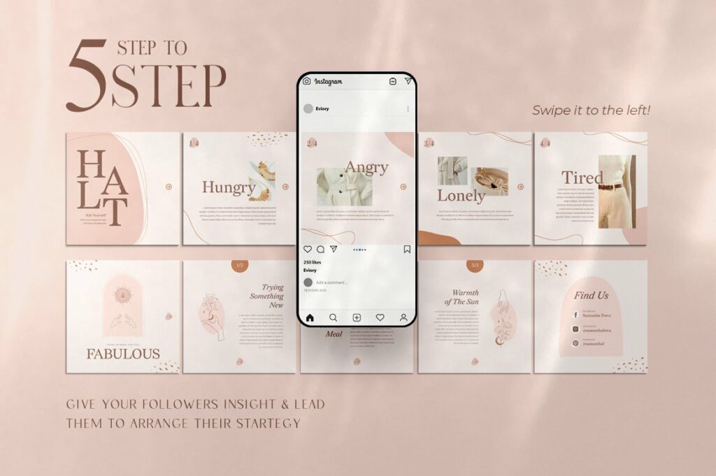 Wellness Instagram Creator CANVA PS step to step.