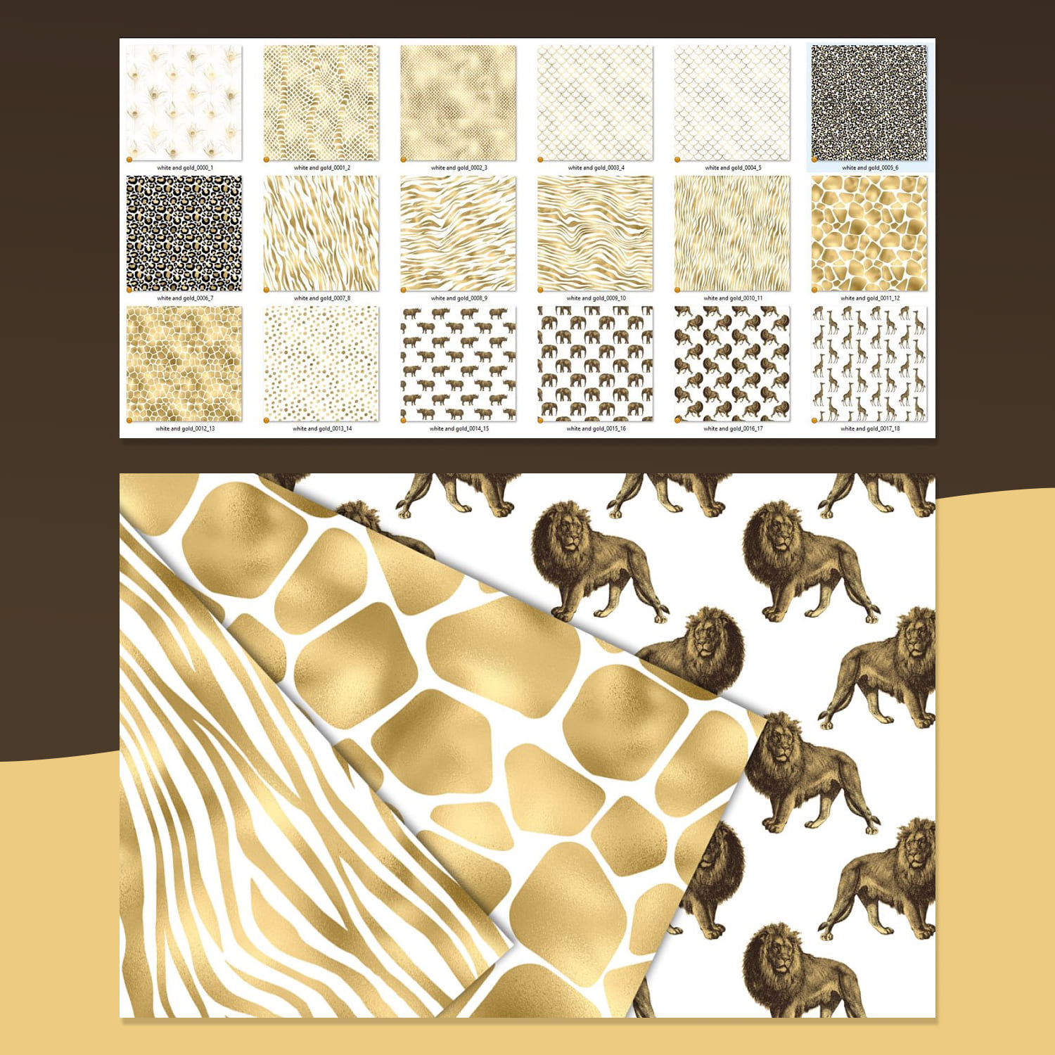 White And Gold Animal Skins 02.