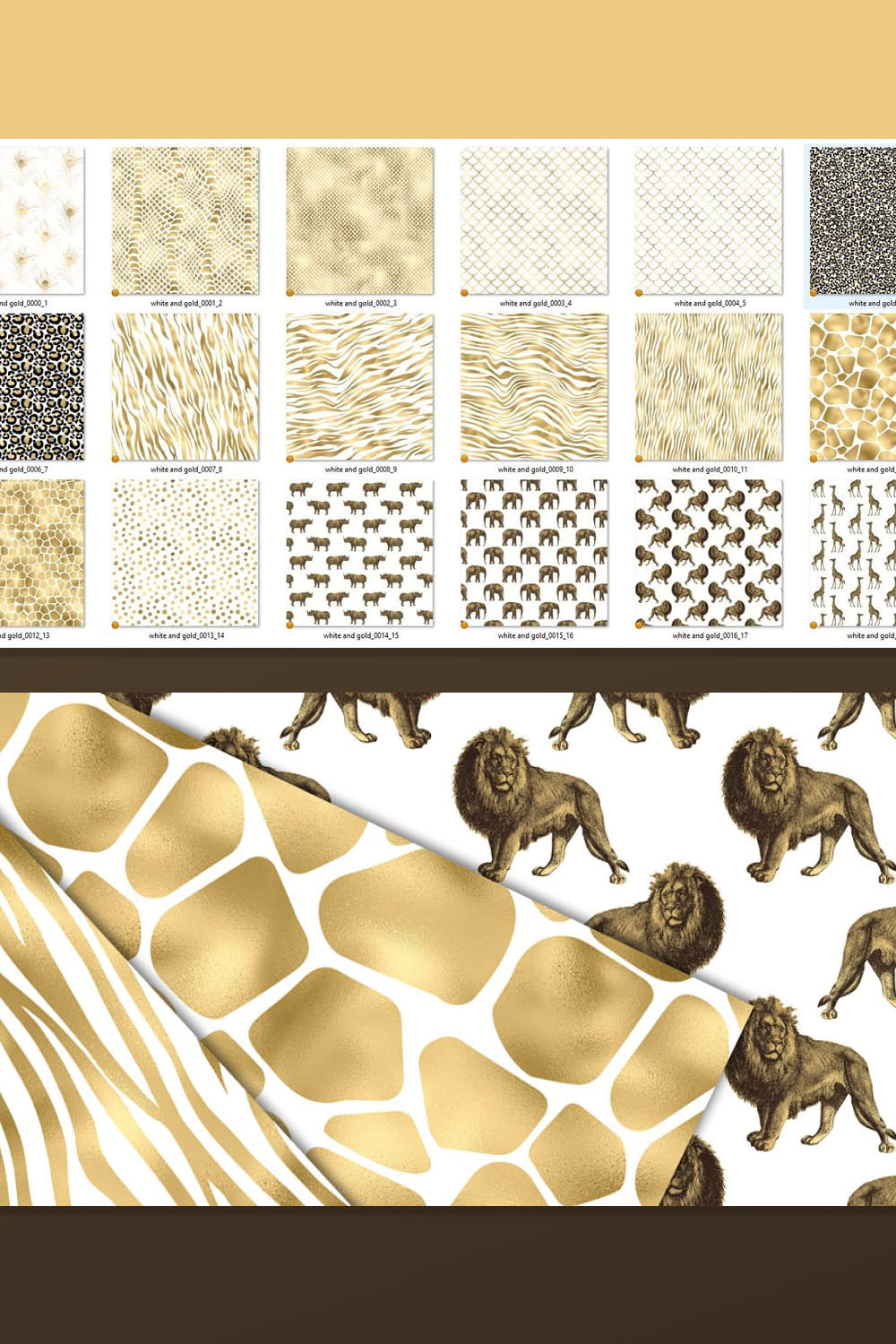 White And Gold Animal Skins 05.