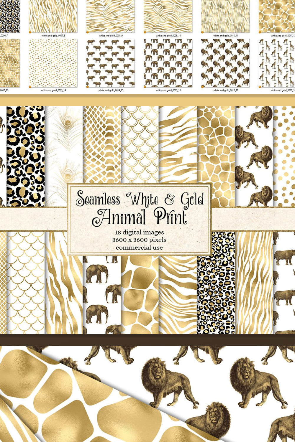 White And Gold Animal Skins 06.