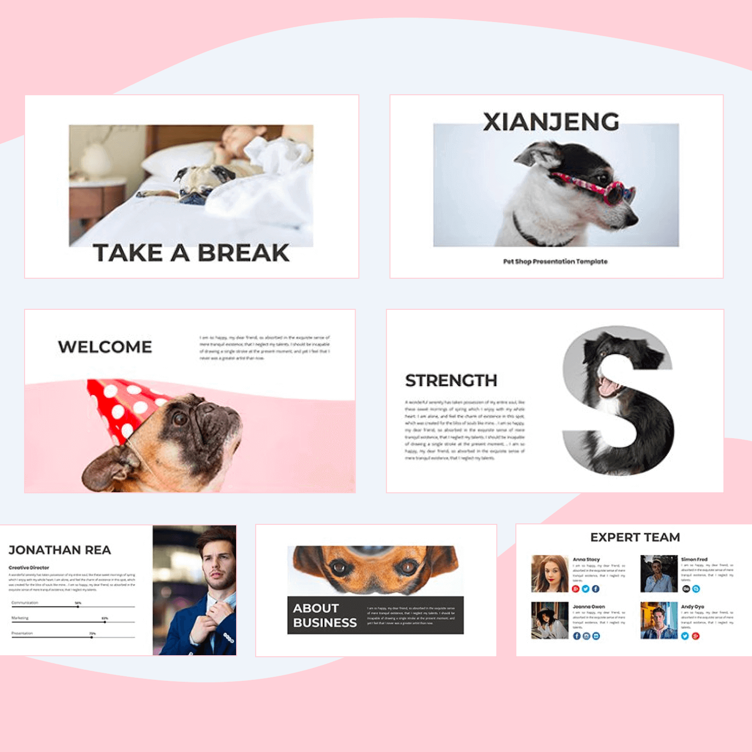 Pet PowerPoint Template Presentation and Google Slides