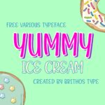 yummy ice cream free font main cover