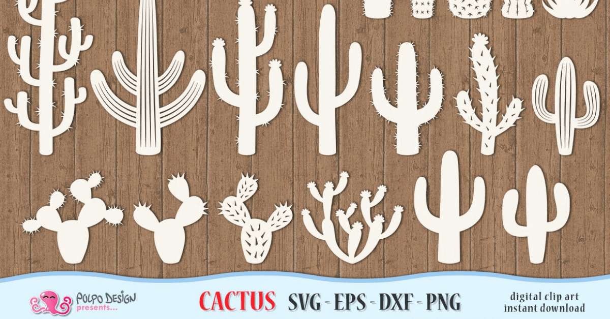 Cactus SVG, EPS, DXF, PNG.