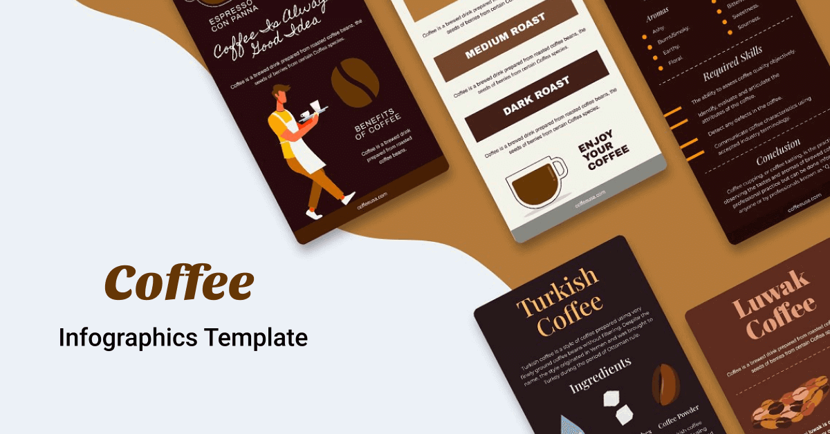 Coffee Infographics Template.