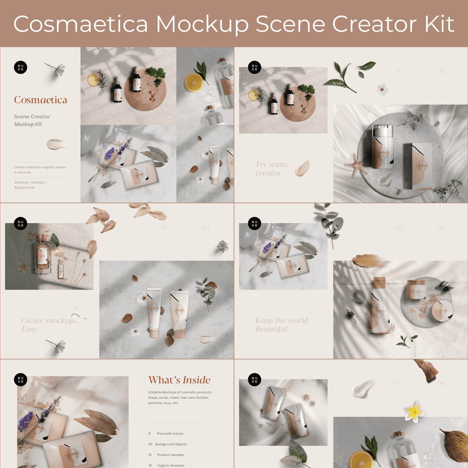 Cosmaetica Mockup Scene Creator Kit - "Try Scene Creator".