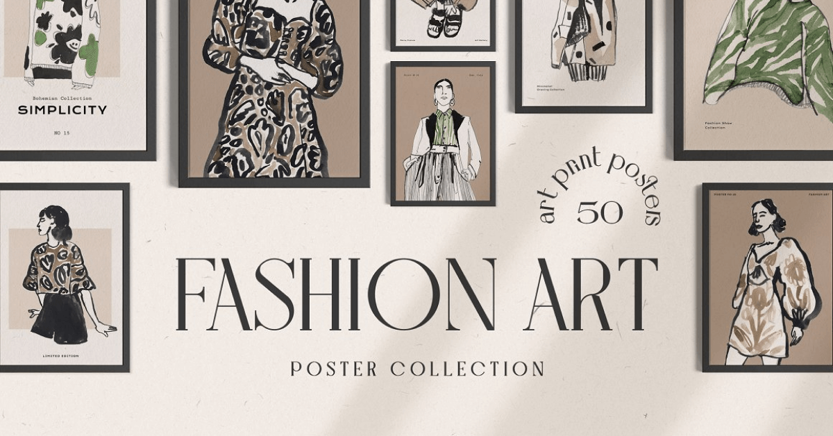 Fashion prints posters.