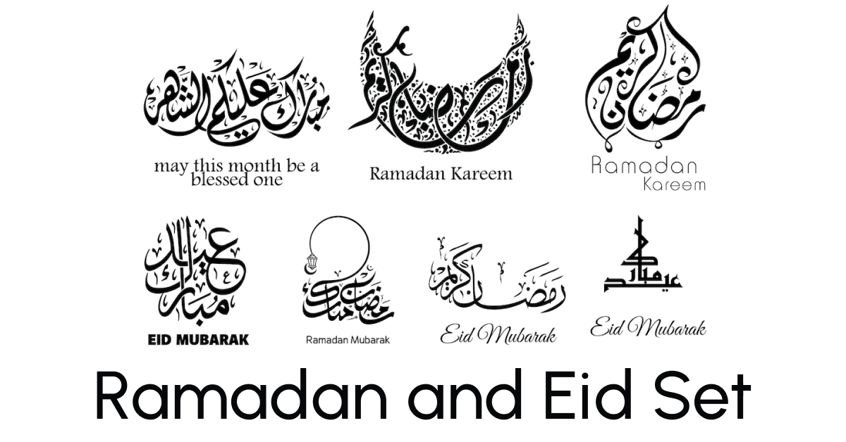Ramadan and eid set.