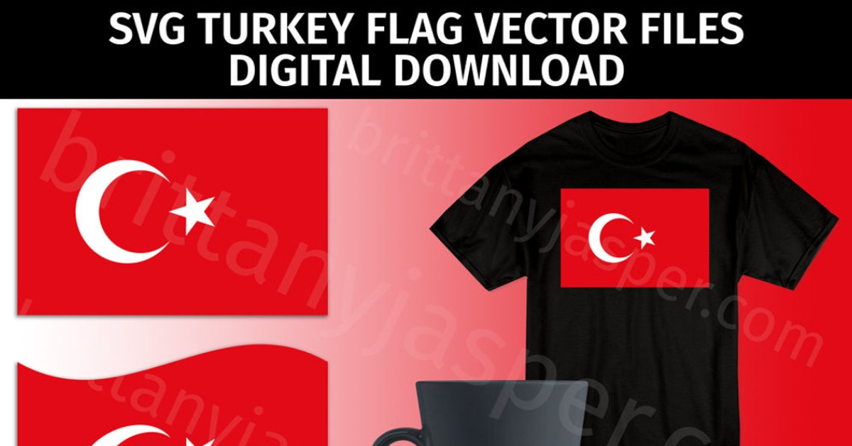 Turkey flag svg.