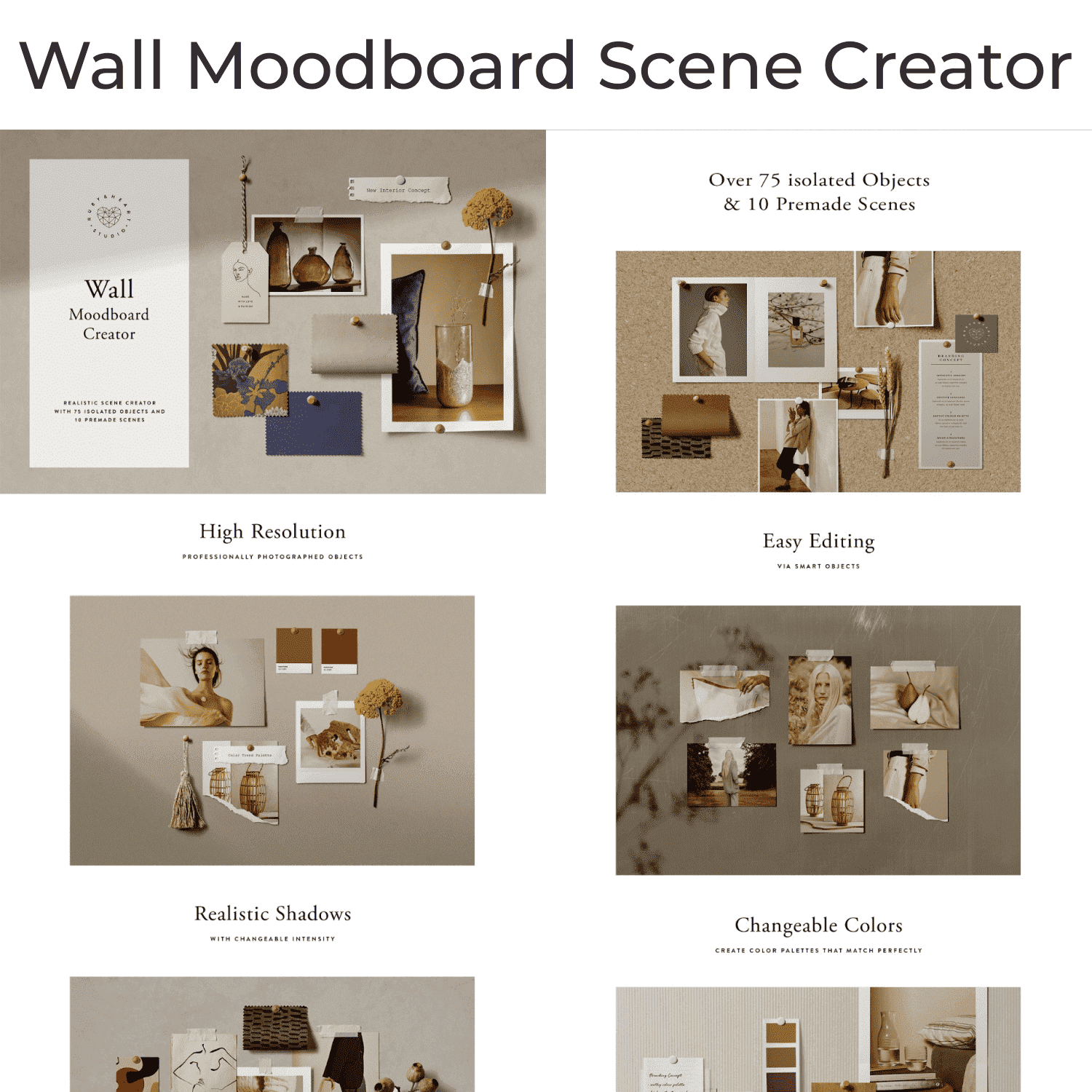 Wall Moodboard Scene Creator - "Realistic Scene Creator".