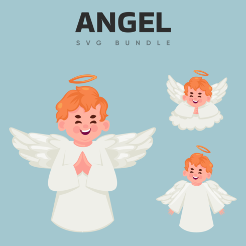 Kids Angel SVG bundle.