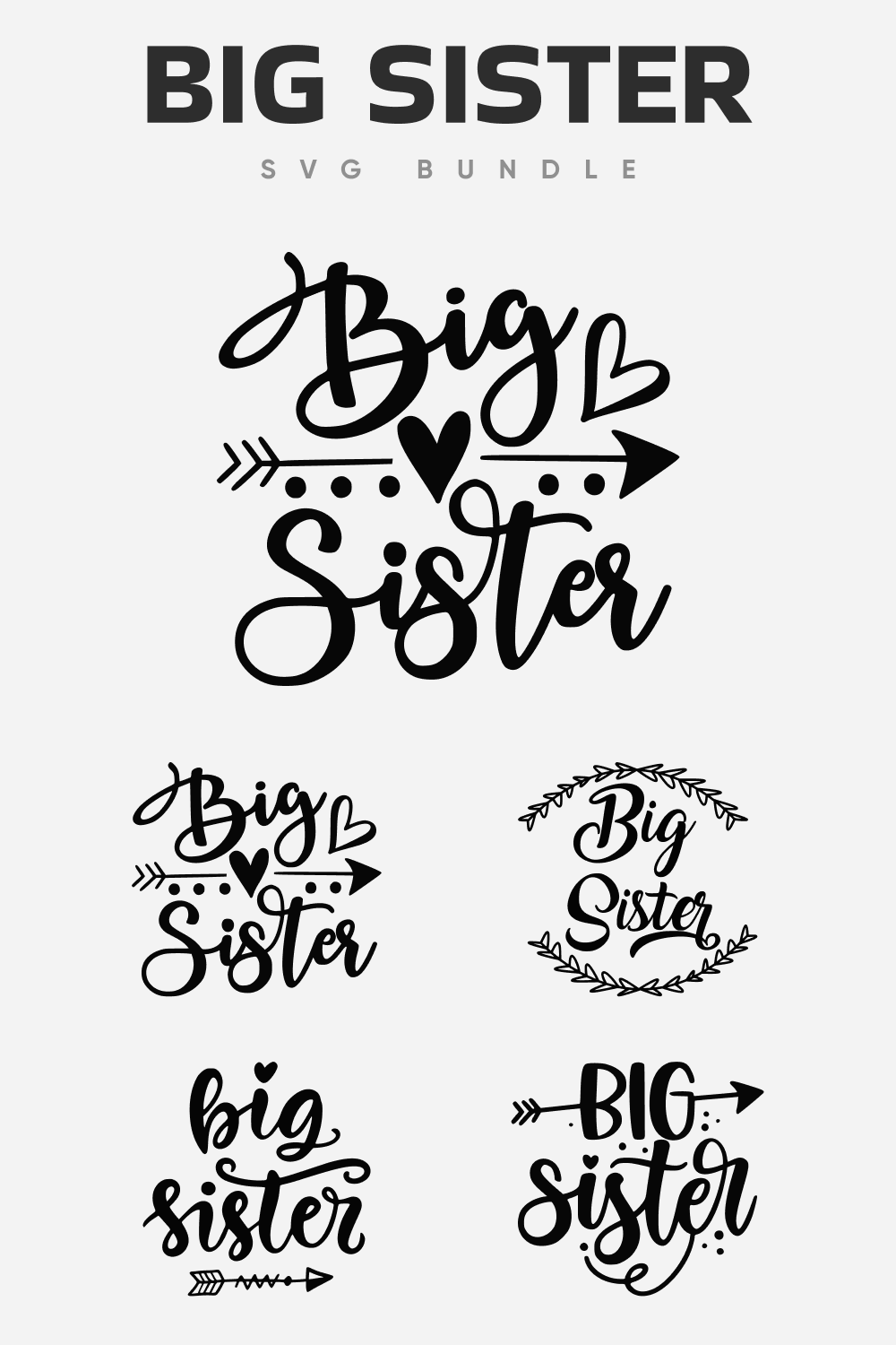 Big sister SVG bundle.