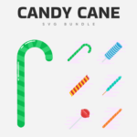 Candy cane SVG.