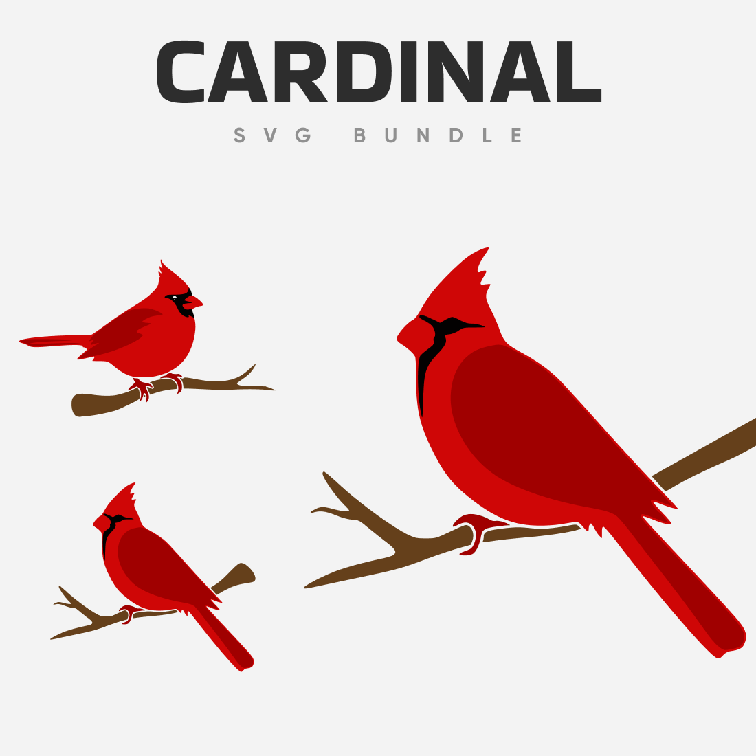 Red cardinal SVG bundle.
