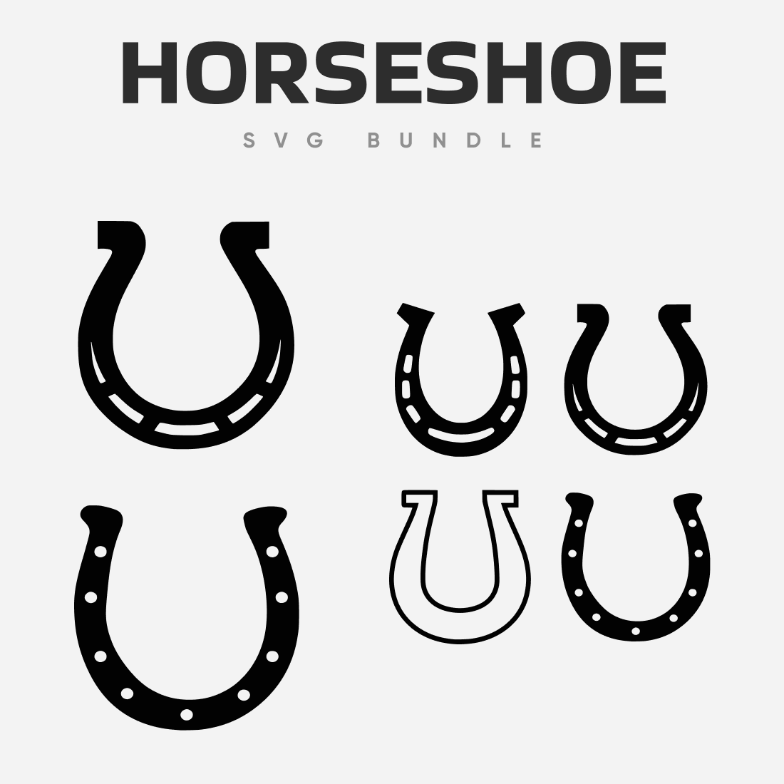 Logos horseshoe svg bundle.