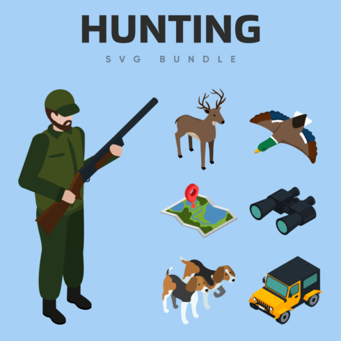Hunter with a gun.