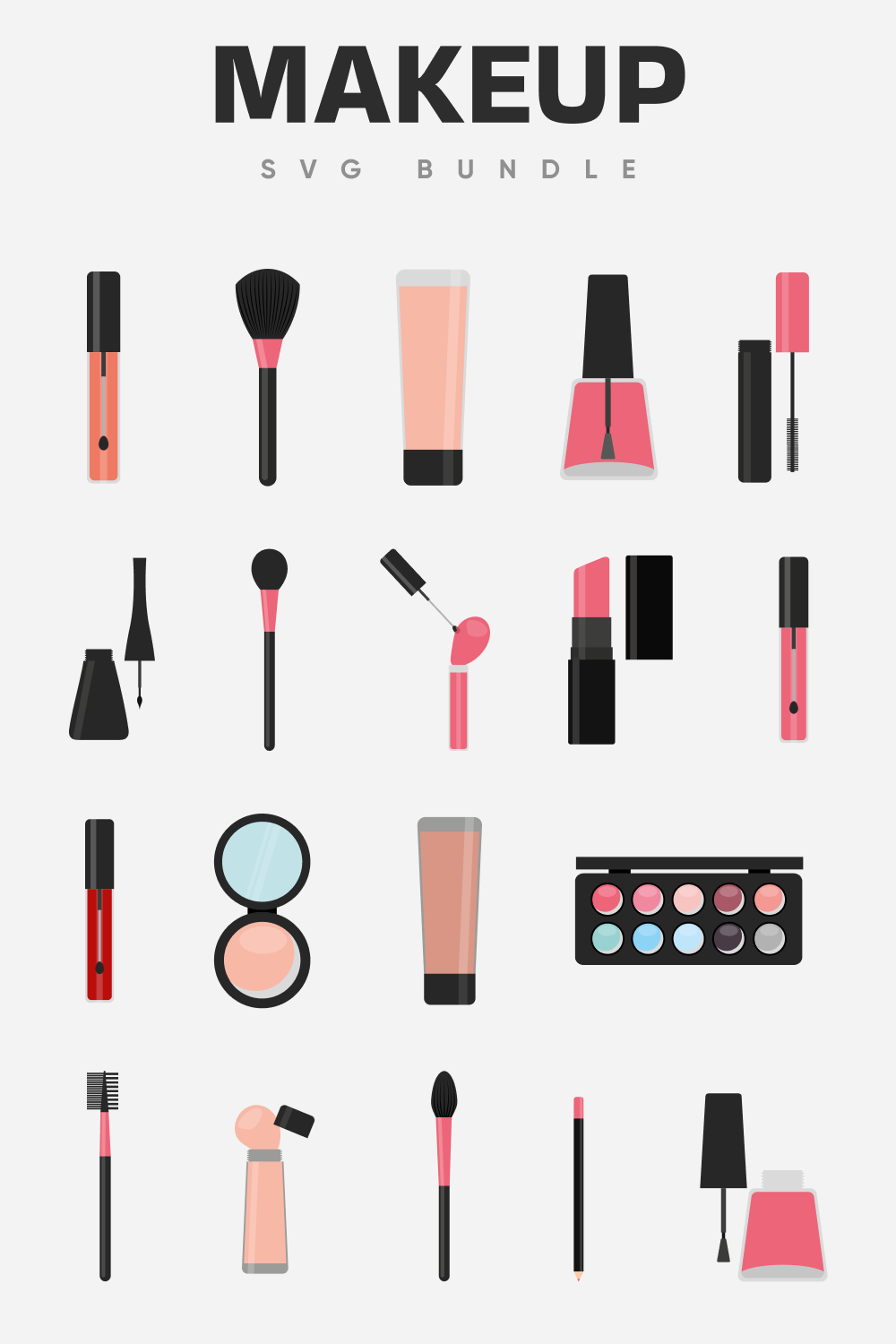 Makeup SVG bundle.