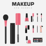 Pink makeup SVG bundle.
